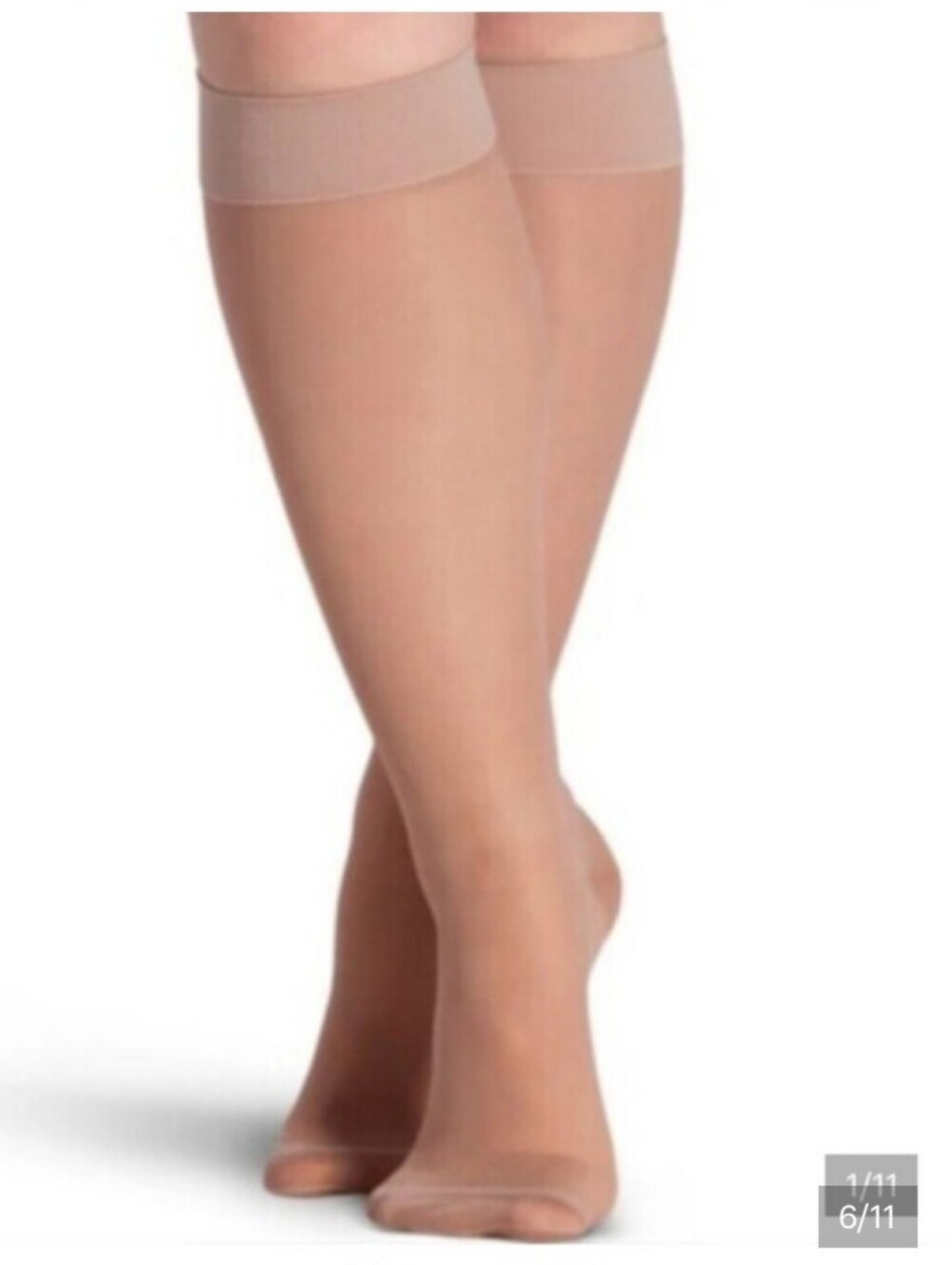 Sigvaris knee highs,Suntan 15-20mmHg light compression,sz B. New pair